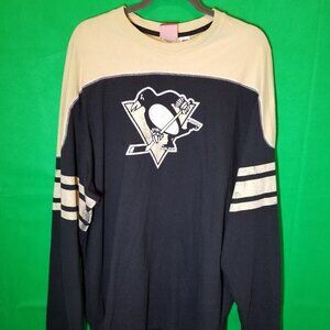 Pittsburgh Penguins Men 2XL Black Long Sleeve Crew Neck Reebok NHL 2011 Vintage